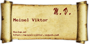 Meisel Viktor névjegykártya